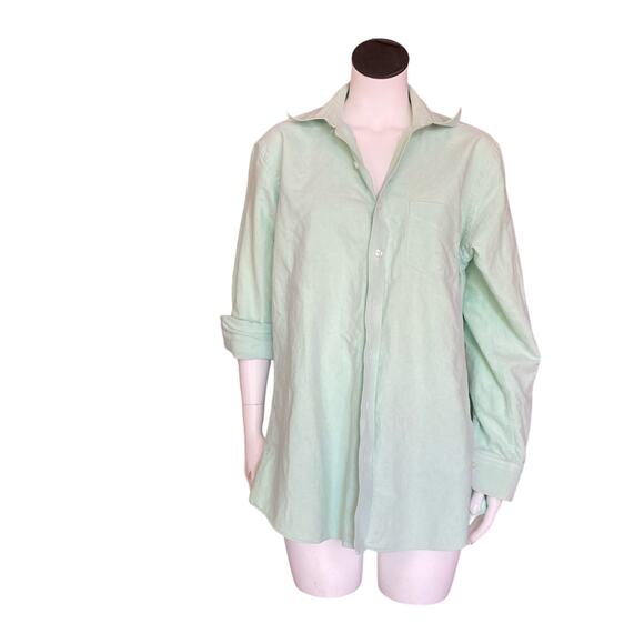 Proper cloth light green chambray button-down men’s large ( ladies XL) - Picture 6 of 7